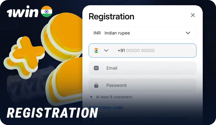 How to complete the registration process on the 1Win India website